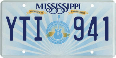 MS license plate YTI941