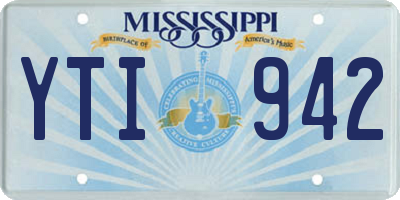 MS license plate YTI942