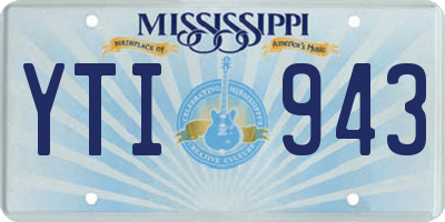 MS license plate YTI943