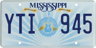 MS license plate YTI945