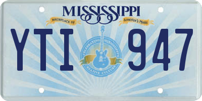 MS license plate YTI947