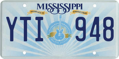 MS license plate YTI948