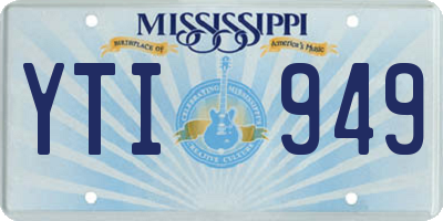 MS license plate YTI949