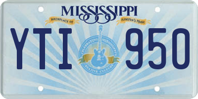 MS license plate YTI950