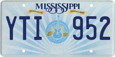 MS license plate YTI952