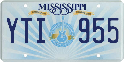 MS license plate YTI955