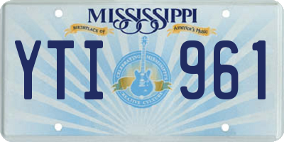 MS license plate YTI961