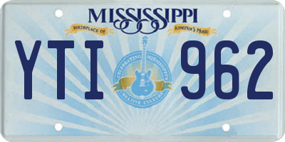 MS license plate YTI962