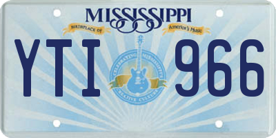 MS license plate YTI966