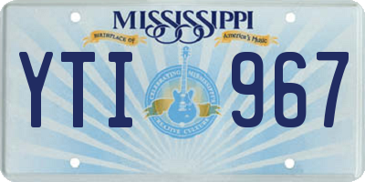 MS license plate YTI967