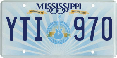 MS license plate YTI970