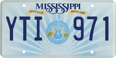 MS license plate YTI971