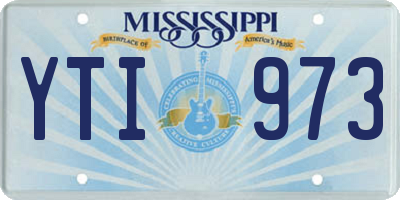 MS license plate YTI973