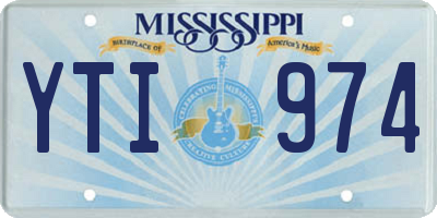 MS license plate YTI974