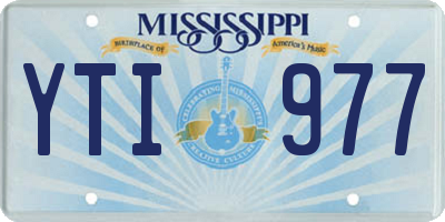 MS license plate YTI977
