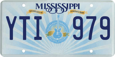 MS license plate YTI979