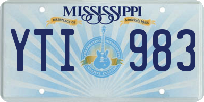 MS license plate YTI983