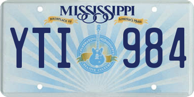 MS license plate YTI984