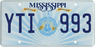 MS license plate YTI993
