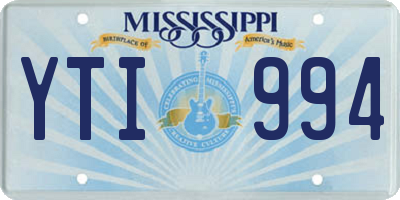 MS license plate YTI994