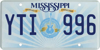 MS license plate YTI996