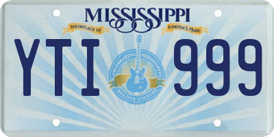 MS license plate YTI999