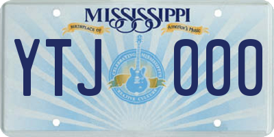 MS license plate YTJ000