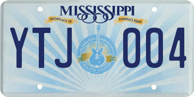 MS license plate YTJ004