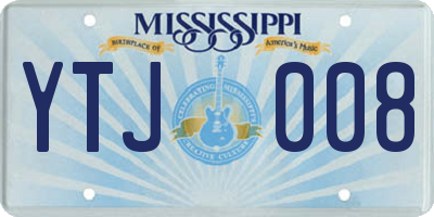 MS license plate YTJ008