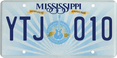 MS license plate YTJ010