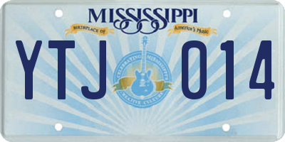 MS license plate YTJ014