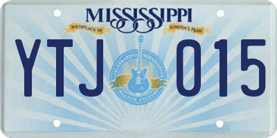 MS license plate YTJ015