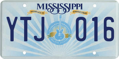 MS license plate YTJ016