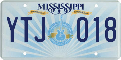 MS license plate YTJ018