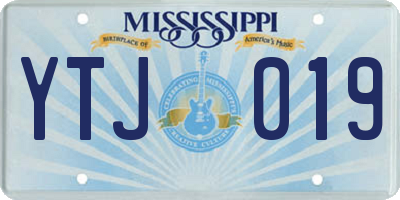 MS license plate YTJ019