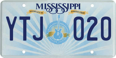 MS license plate YTJ020