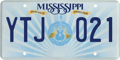 MS license plate YTJ021