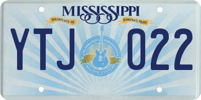 MS license plate YTJ022