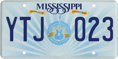 MS license plate YTJ023