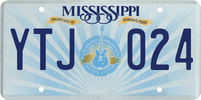 MS license plate YTJ024