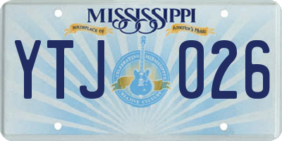 MS license plate YTJ026