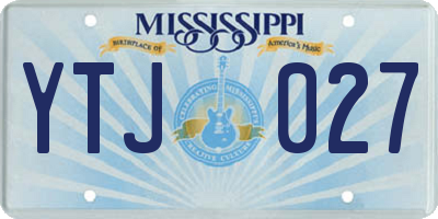 MS license plate YTJ027