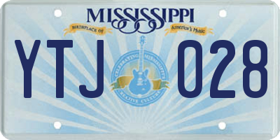 MS license plate YTJ028
