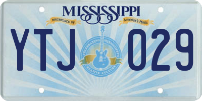 MS license plate YTJ029