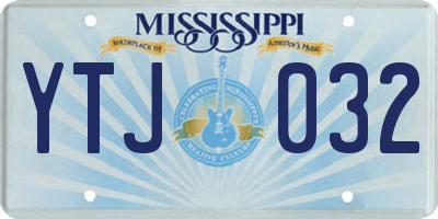 MS license plate YTJ032