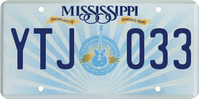 MS license plate YTJ033
