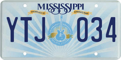 MS license plate YTJ034