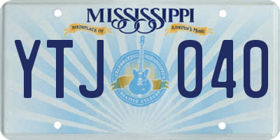 MS license plate YTJ040