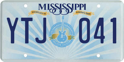 MS license plate YTJ041