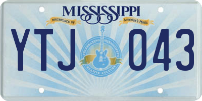 MS license plate YTJ043